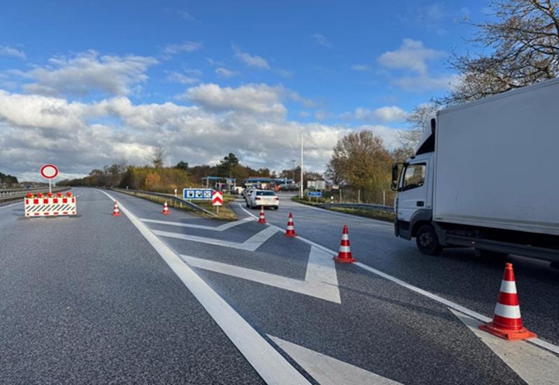 Großkontrolle auf der A1